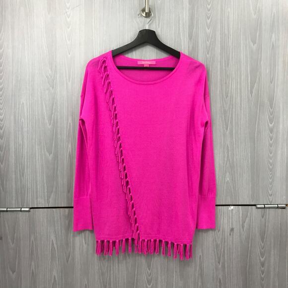 Lilly Pulitzer Emberly Pullover Sweater Hot Pink XS 100% Acrylic Long Sleeve - Picture 1 of 9